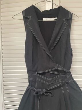 ASTR black wide leg sleeveless jumpsuit